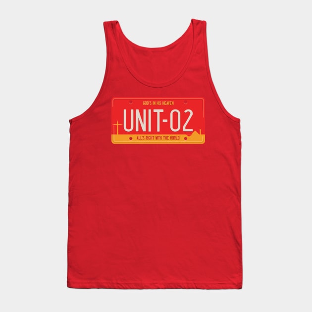 Unit 02 License Plate Tank Top by DCLawrenceUK